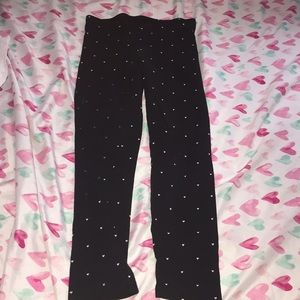 Black heart leggings